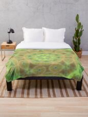 Seagreen Mandala Throw Blanket