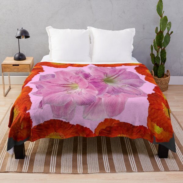 Item preview, PINK AMARYLLIS NARANJA POPPIES NEGRO GRÁFICO designed and sold by sharlesart.