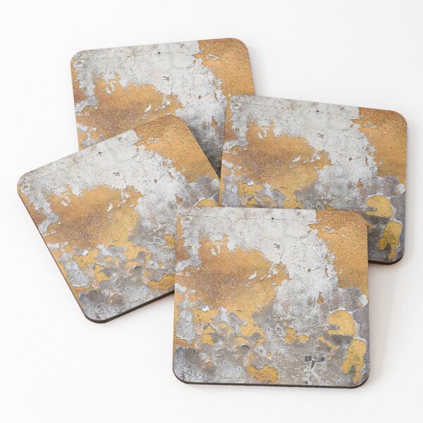 Item preview, Faux Metalfoil Gold Glamour on Gray Concrete Wall designed and sold by MysticMarble.