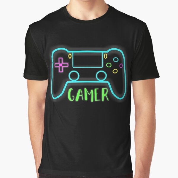 Poster de gamer colores con mando - TenVinilo