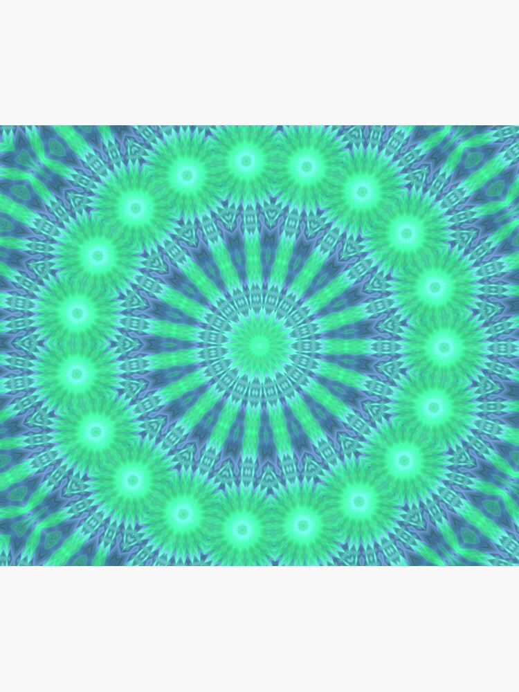 Thumbnail 3 of 3, Sticker, Yellow Green Mandala designed and sold by brupelo.