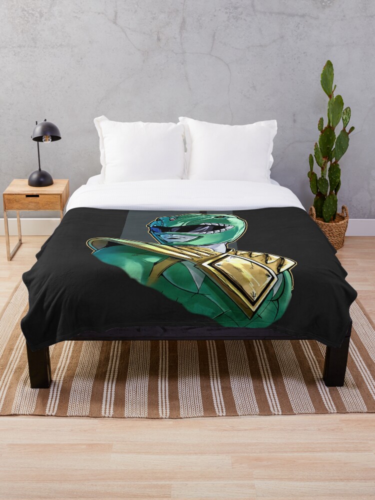Tommy The Green Ranger Throw Blanket By Podlizardwizard Redbubble
