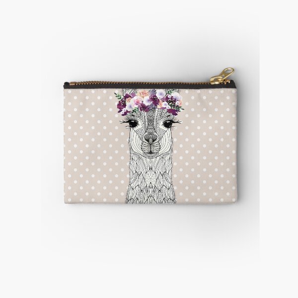 Item preview, FLOWERGIRL ALPACA GREIGE DOTS by Monika Strigel designed and sold by SunlightStudios.