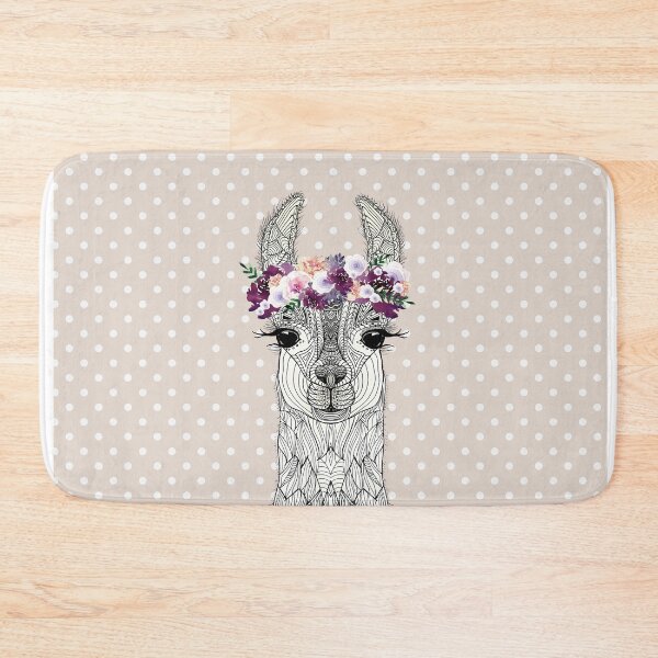 Item preview, FLOWERGIRL ALPACA GREIGE DOTS by Monika Strigel designed and sold by SunlightStudios.