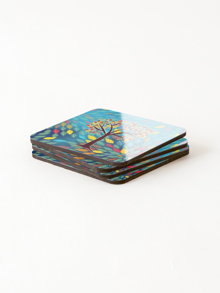 Thumbnail 4 of 5, Coasters (Set of 4), Tree designed and sold by RoxanneG.