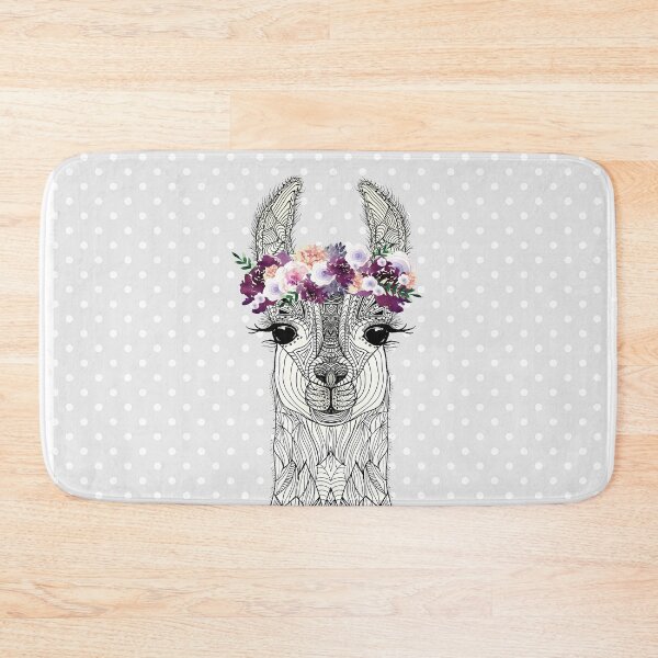 Item preview, FLOWERGIRL ALPACA GREY DOTS by Monika Strigel designed and sold by SunlightStudios.