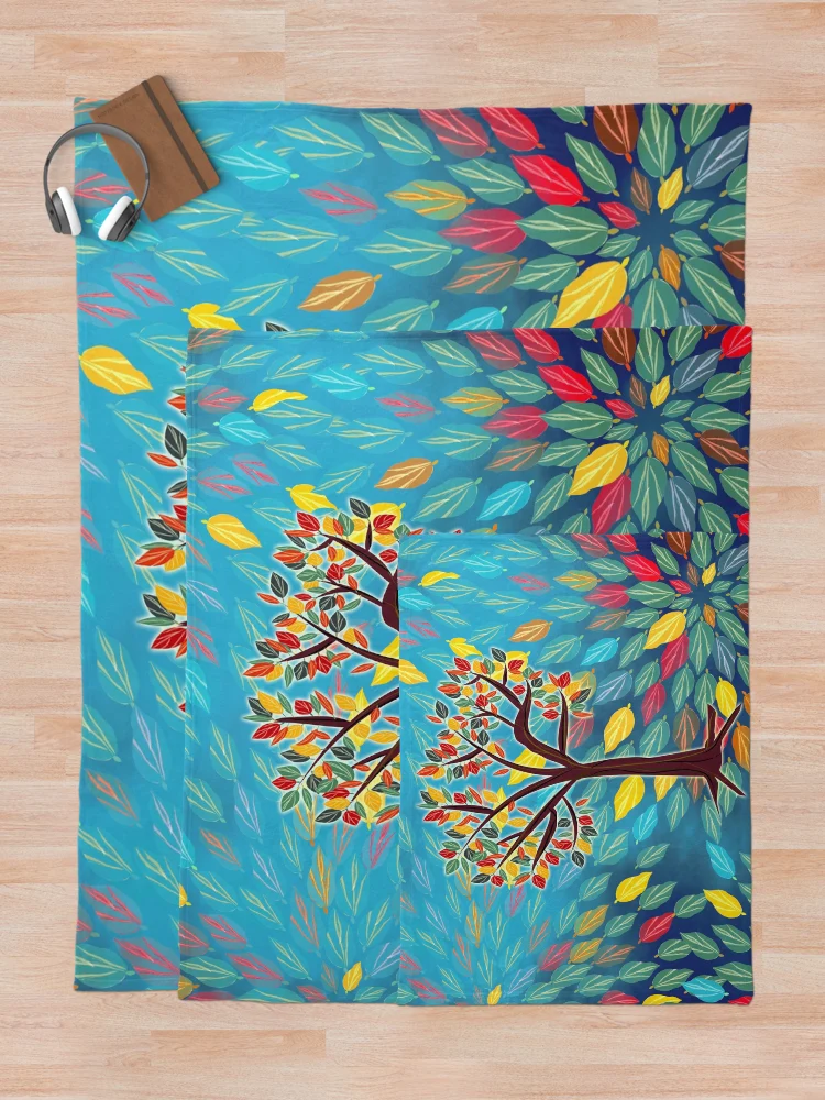 Thumbnail 5 of 6, Throw Blanket, Tree designed and sold by RoxanneG.