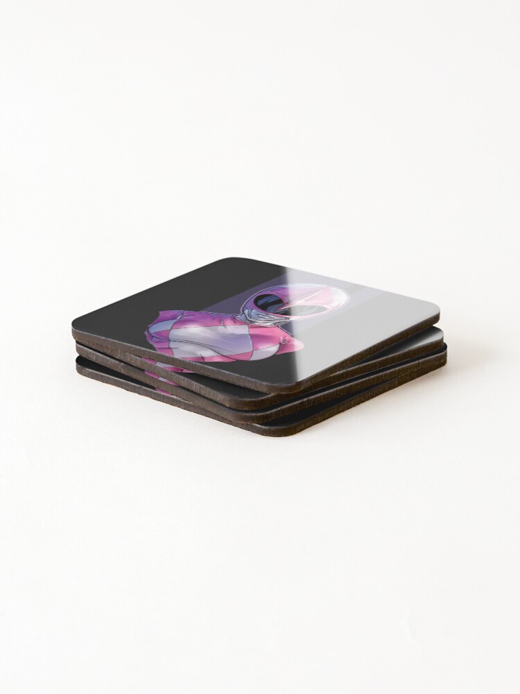 Thumbnail 4 of 5, Coasters (Set of 4), The Pink Ranger designed and sold by PODLizardWizard.