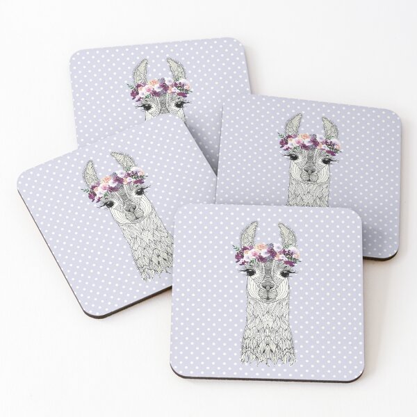Item preview, FLOWERGIRL ALPACA LAVENDER DOTS by Monika Strigel designed and sold by SunlightStudios.