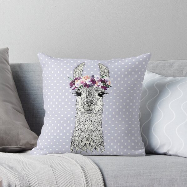 Item preview, FLOWERGIRL ALPACA LAVENDER DOTS by Monika Strigel designed and sold by SunlightStudios.