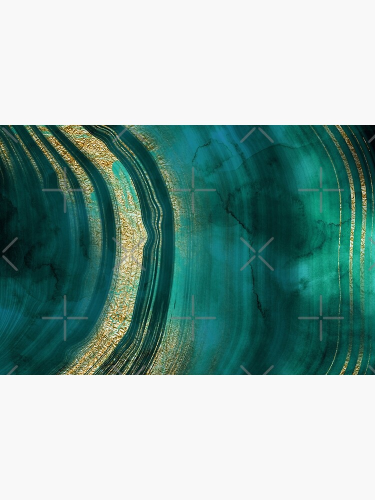 Gold Veined Green Luxury Marble by MysticMarble