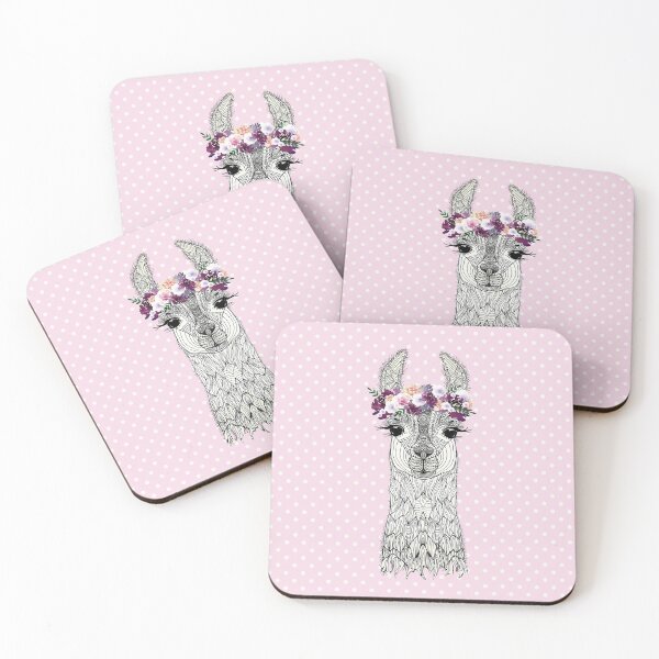 Item preview, FLOWERGIRL ALPACA PINK DOTS by Monika Strigel designed and sold by SunlightStudios.