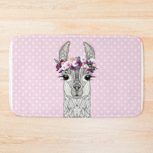 Item preview, FLOWERGIRL ALPACA PINK DOTS by Monika Strigel designed and sold by SunlightStudios.