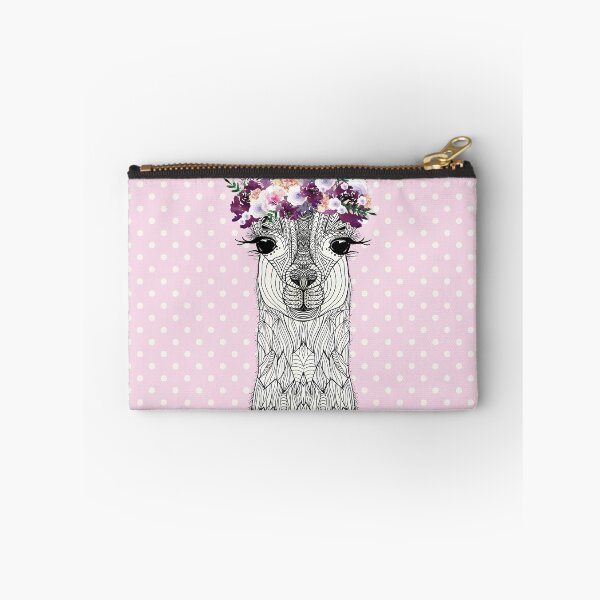 Item preview, FLOWERGIRL ALPACA PINK DOTS by Monika Strigel designed and sold by SunlightStudios.