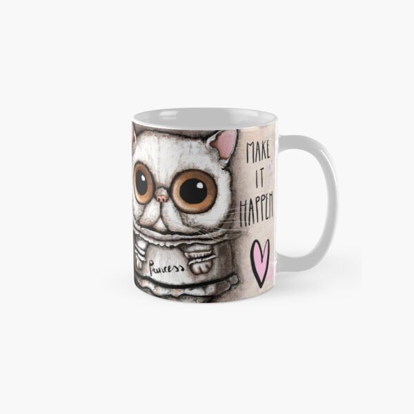 white persian cat with big eyes Classic Mug