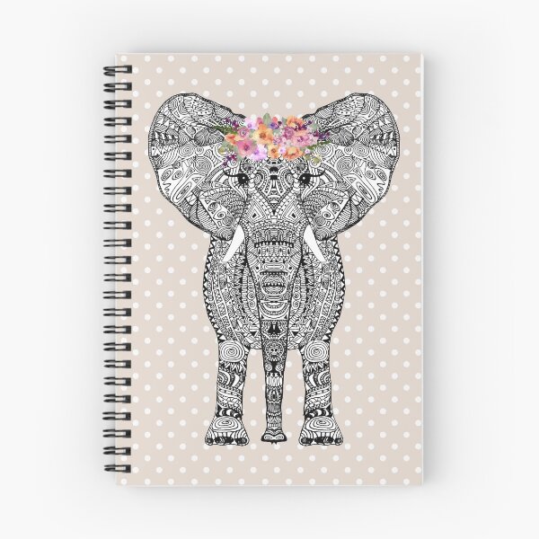 Item preview, FLOWERGIRL ELEPHANT GREIGE DOTS BY Monika Strigel designed and sold by SunlightStudios.