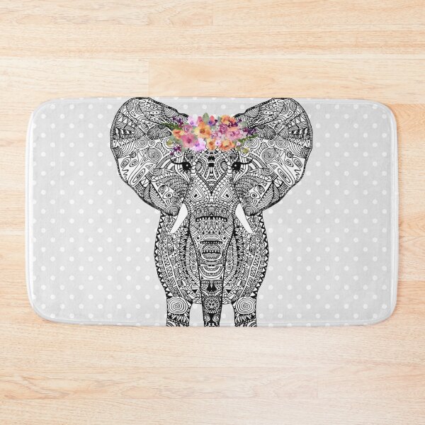 Item preview, FLOWERGIRL ELEPHANT GREY DOTS BY Monika Strigel designed and sold by SunlightStudios.