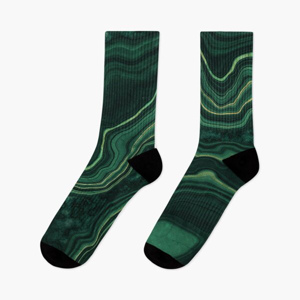 Item preview, Faux Malachite Green Marble with Gold Veins designed and sold by MysticMarble.