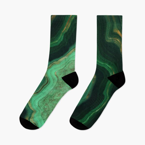 Item preview, Faux Malachite Green Marble with Gold Veins V designed and sold by MysticMarble.