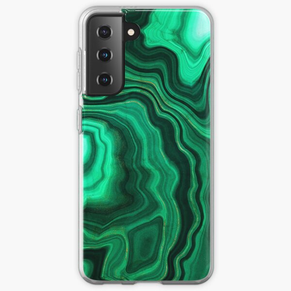 Malachite Green Marble with Gold Veins III Samsung Galaxy Soft Case
