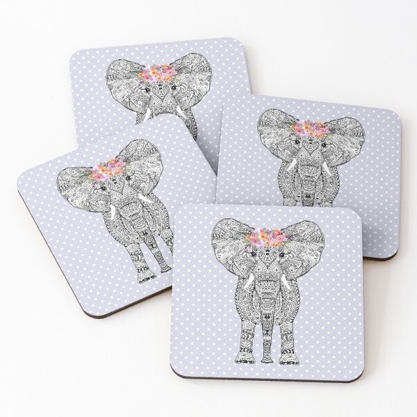 Item preview, FLOWERGIRL ELEPHANT LAVENDER DOTS BY Monika Strigel designed and sold by SunlightStudios.