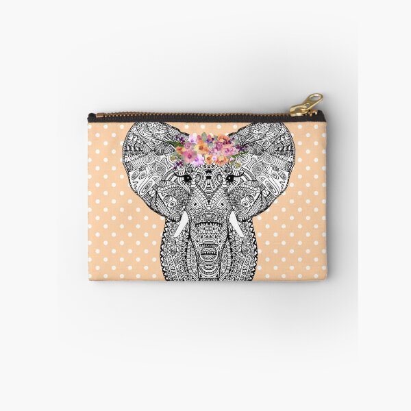 Item preview, FLOWERGIRL ELEPHANT PEACH DOTS BY Monika Strigel designed and sold by SunlightStudios.