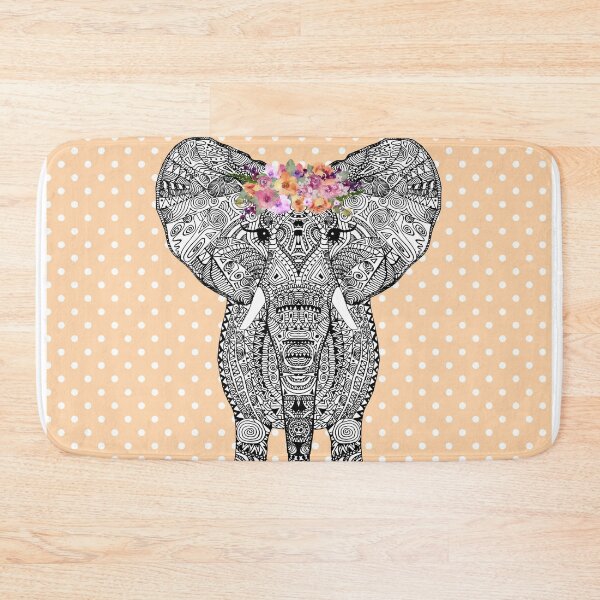 Item preview, FLOWERGIRL ELEPHANT PEACH DOTS BY Monika Strigel designed and sold by SunlightStudios.