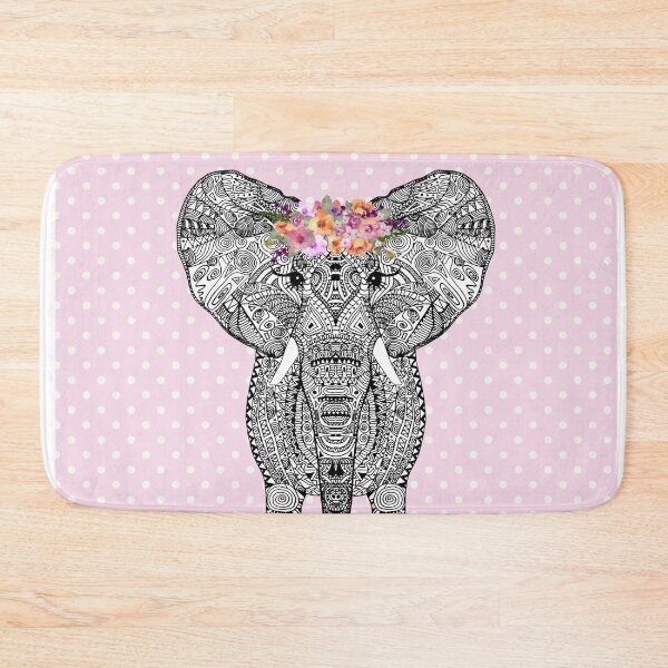 Item preview, FLOWERGIRL ELEPHANT PINK DOTS BY Monika Strigel designed and sold by SunlightStudios.
