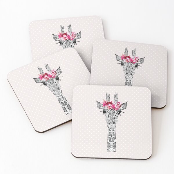 Item preview, FLOWERGIRL GIRAFFE BLUSH DOTS by Monika Strigel designed and sold by SunlightStudios.