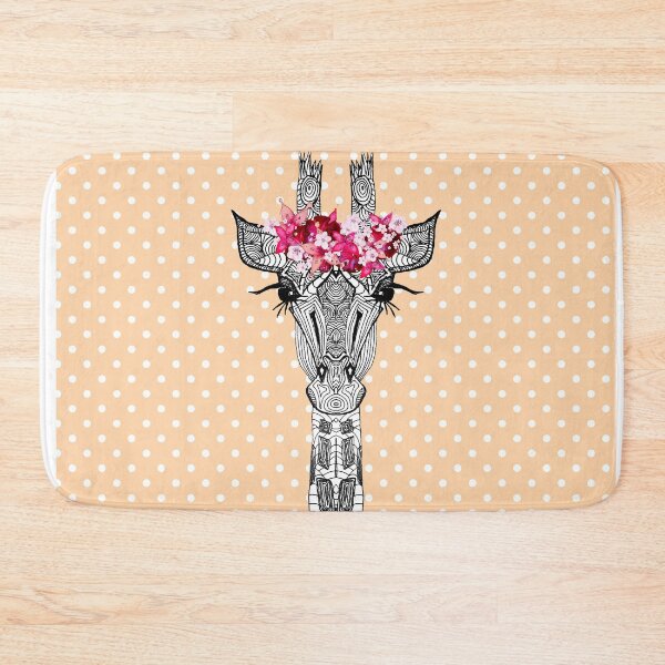 Item preview, FLOWERGIRL GIRAFFE PEACH DOTS by Monika Strigel designed and sold by SunlightStudios.