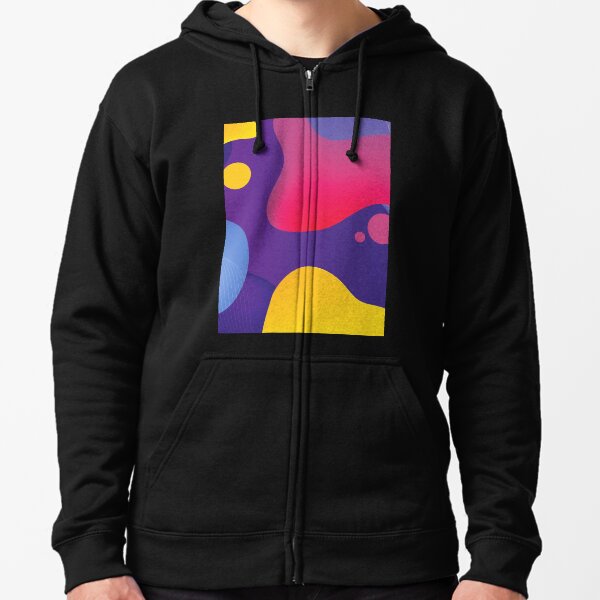 Very Cool, Super Awesome and kind of Pretty Amazing Colorful Abstract Pattern Zipped Hoodie