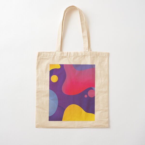 Very Cool, Super Awesome and kind of Pretty Amazing Colorful Abstract Pattern Cotton Tote Bag