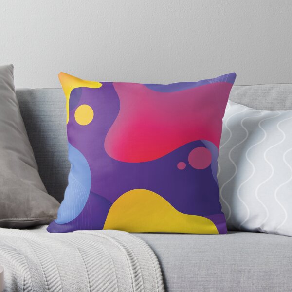 Very Cool, Super Awesome and kind of Pretty Amazing Colorful Abstract Pattern Throw Pillow