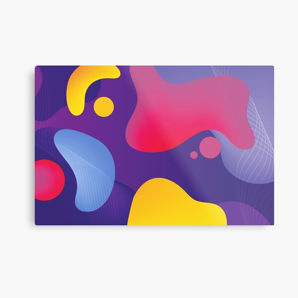 Very Cool, Super Awesome and kind of Pretty Amazing Colorful Abstract Pattern Metal Print