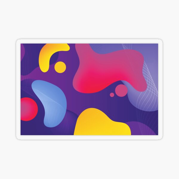 Very Cool, Super Awesome and kind of Pretty Amazing Colorful Abstract Pattern Transparent Sticker