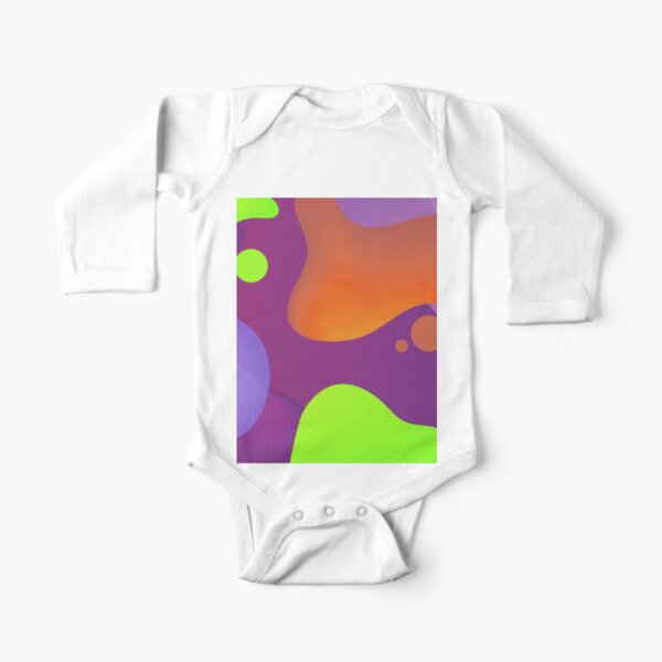Very Cool, Super Awesome and kind of Pretty Amazing Colorful Abstract Pattern Long Sleeve Baby One-Piece
