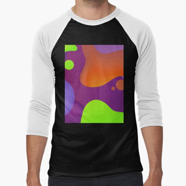 Very Cool, Super Awesome and kind of Pretty Amazing Colorful Abstract Pattern Baseball ¾ Sleeve T-Shirt