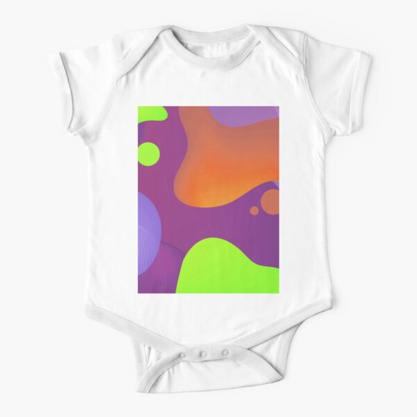 Very Cool, Super Awesome and kind of Pretty Amazing Colorful Abstract Pattern Short Sleeve Baby One-Piece