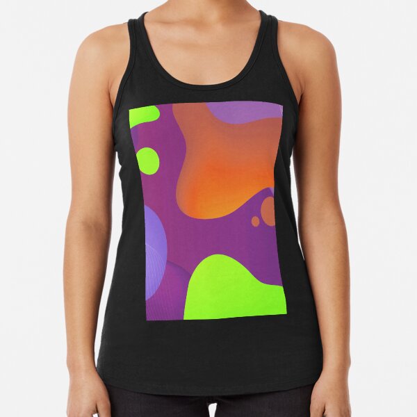Very Cool, Super Awesome and kind of Pretty Amazing Colorful Abstract Pattern Racerback Tank Top