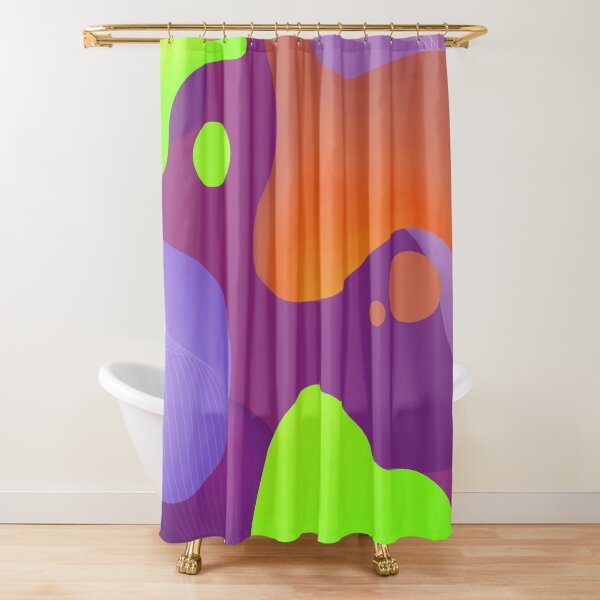Very Cool, Super Awesome and kind of Pretty Amazing Colorful Abstract Pattern Shower Curtain