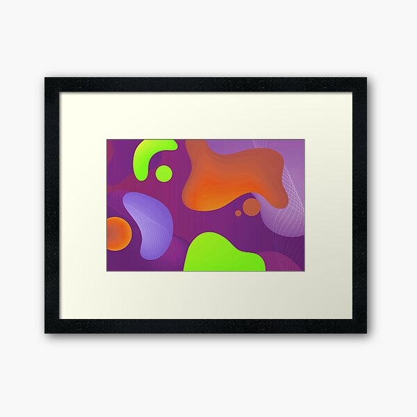 Very Cool, Super Awesome and kind of Pretty Amazing Colorful Abstract Pattern Framed Art Print