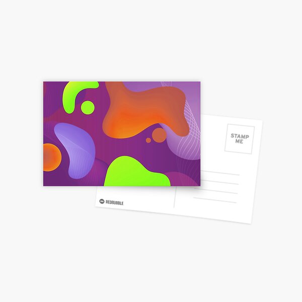 Very Cool, Super Awesome and kind of Pretty Amazing Colorful Abstract Pattern Postcard