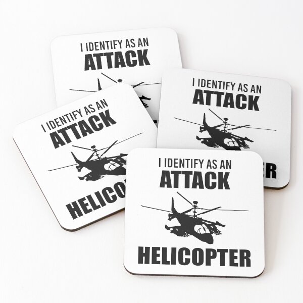 Item preview, I Identify as an Attack Helicopter (Black) designed and sold by TheLastStand.