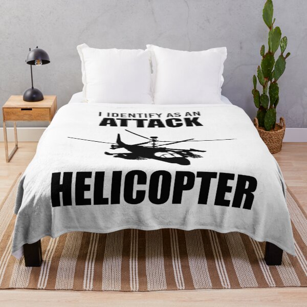 Item preview, I Identify as an Attack Helicopter (Black) designed and sold by TheLastStand.