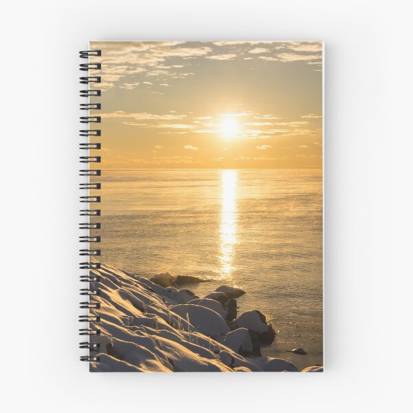 Item preview, Arctic Golds - a Sparkling Subzero Sunrise on Lake Ontario designed and sold by Georgia Mizuleva.