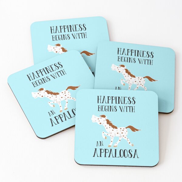 Item preview, Happiness Begins with an Appaloosa Cute Equestrian Horse designed and sold by Art by Jess.