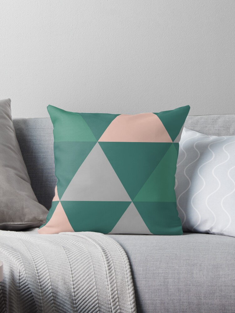Large Honeycomb in Lime Green, Bright Navy Blue, and White. Minimalist.  Geometric. Modern. Bold. Throw Pillow for Sale by kierkegaard
