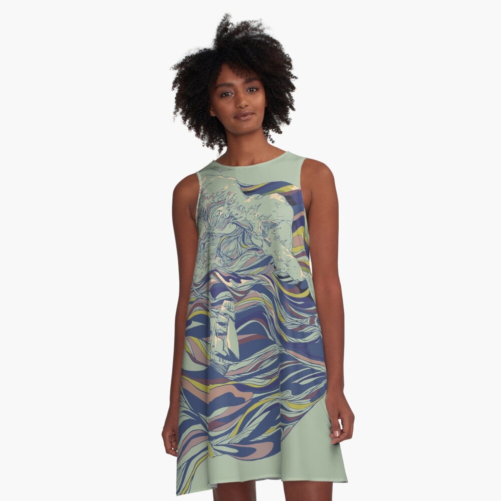 Item preview, A-Line Dress designed and sold by Huebucket.