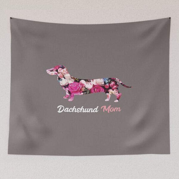 Item preview, Dachshund Mom Floral Silhouette designed and sold by SmartPooch.