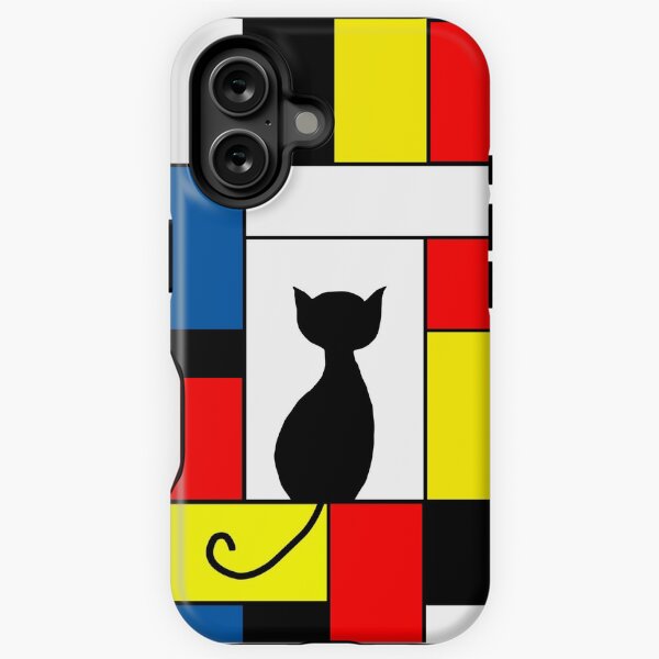 Lonely cat - geometric art iPhone Tough Case